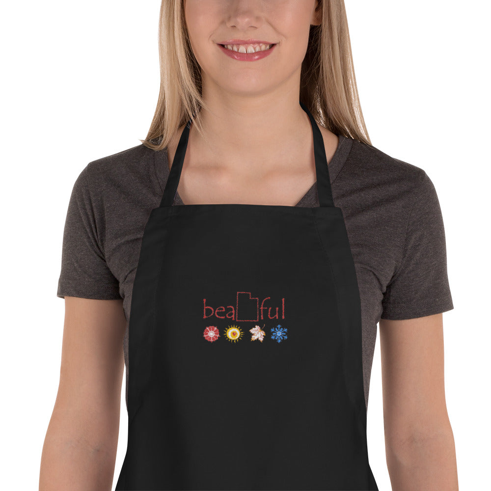 Seasons Embroidered Apron
