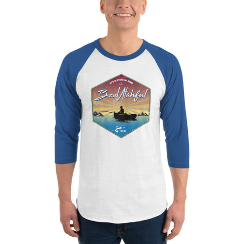 Let's go Fishing 3/4 sleeve raglan shirt