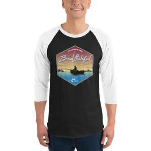 Let's go Fishing 3/4 sleeve raglan shirt